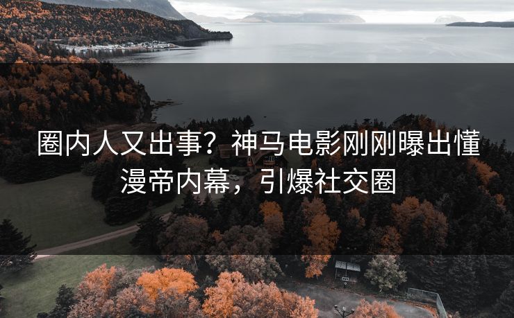 圈内人又出事？神马电影刚刚曝出懂漫帝内幕，引爆社交圈