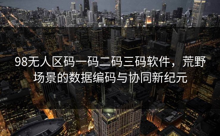 98无人区码一码二码三码软件，荒野场景的数据编码与协同新纪元