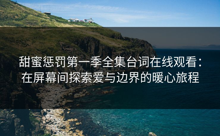 甜蜜惩罚第一季全集台词在线观看：在屏幕间探索爱与边界的暖心旅程